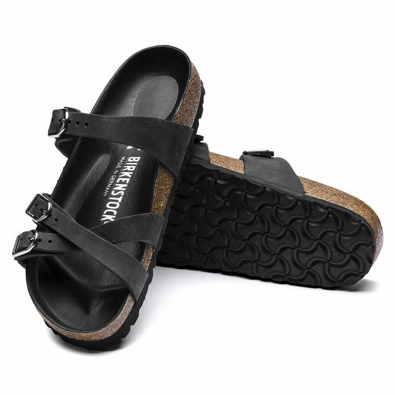 Franca Birkenstock Hex Oiled Kozene Damske Čierne | SK 89WNB